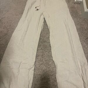 Zara Cream Wide Leg Pants